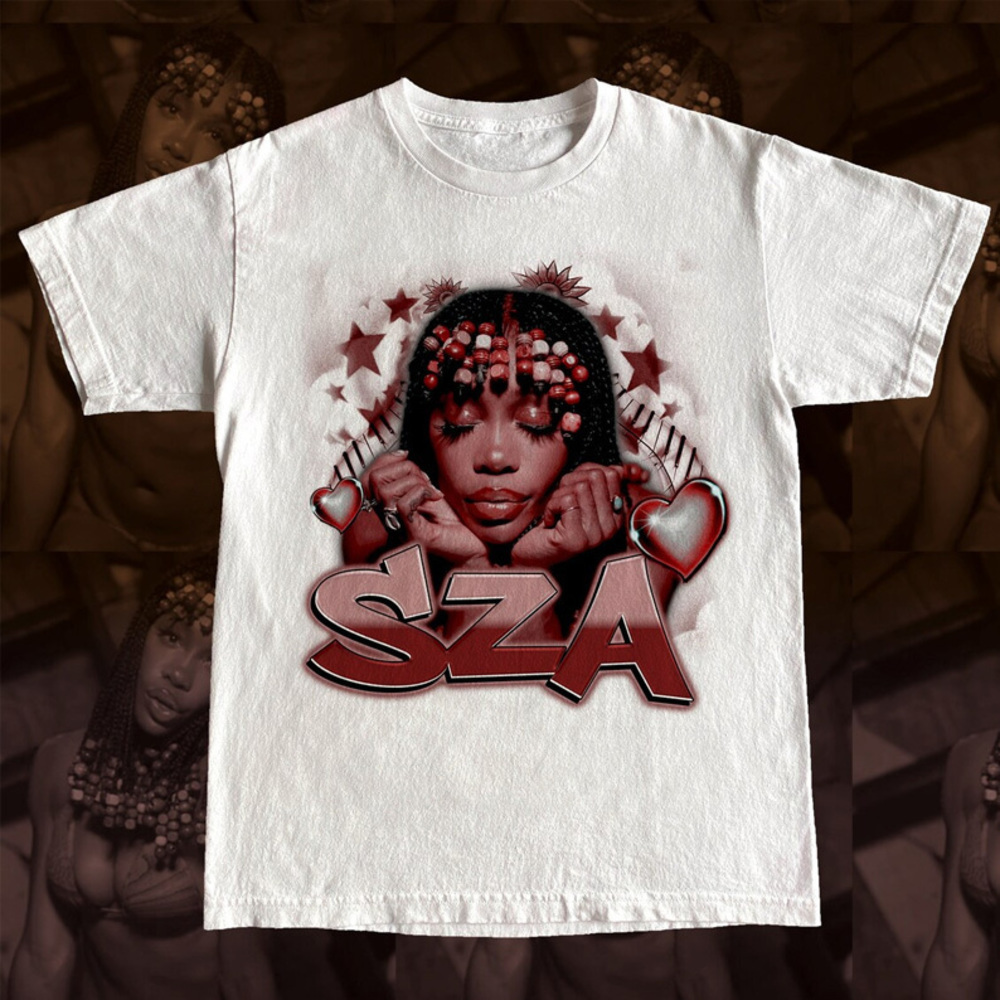 Sza Retro Graffiti Airbrush Tshirt Unisex